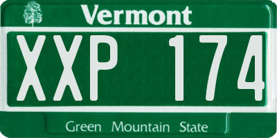 VT license plate XXP174
