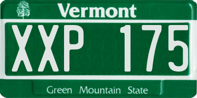VT license plate XXP175