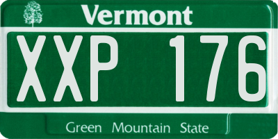VT license plate XXP176