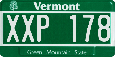 VT license plate XXP178