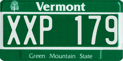 VT license plate XXP179