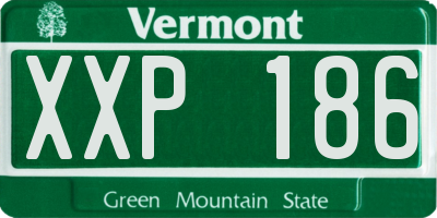 VT license plate XXP186