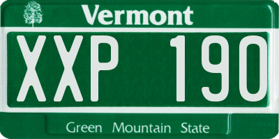 VT license plate XXP190