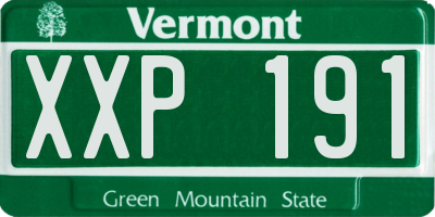 VT license plate XXP191