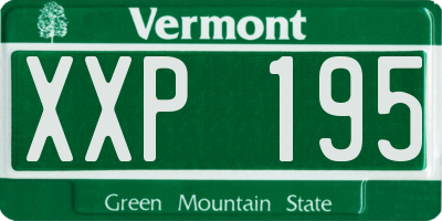 VT license plate XXP195