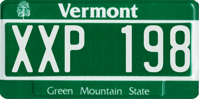 VT license plate XXP198