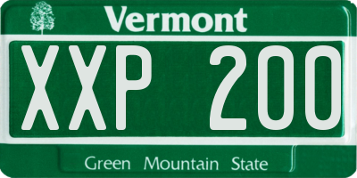 VT license plate XXP200