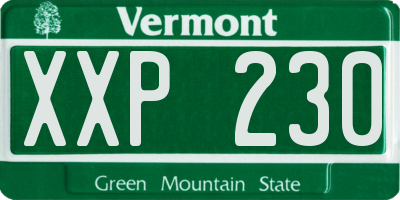 VT license plate XXP230