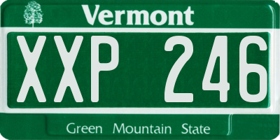 VT license plate XXP246