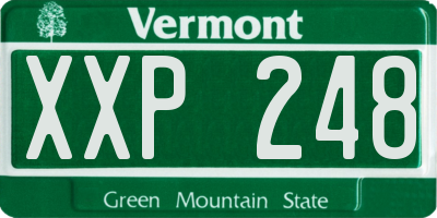 VT license plate XXP248