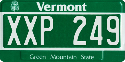 VT license plate XXP249