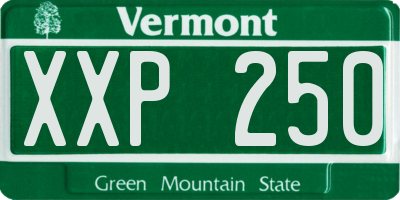 VT license plate XXP250