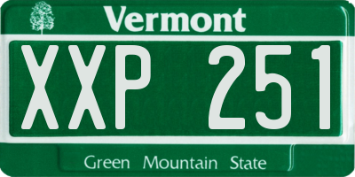 VT license plate XXP251