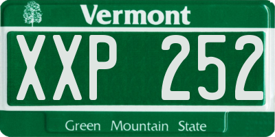 VT license plate XXP252