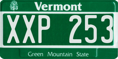 VT license plate XXP253