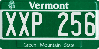 VT license plate XXP256