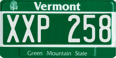 VT license plate XXP258