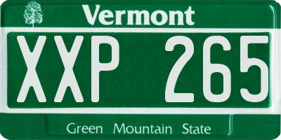 VT license plate XXP265