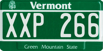 VT license plate XXP266