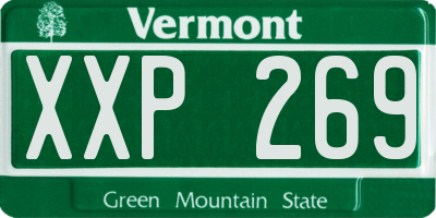 VT license plate XXP269