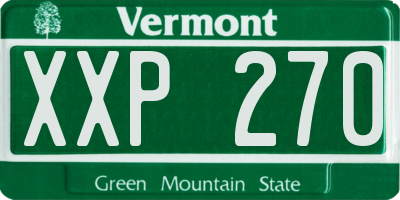 VT license plate XXP270