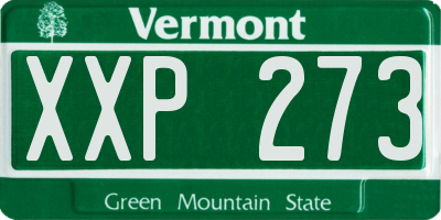 VT license plate XXP273