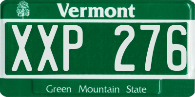 VT license plate XXP276