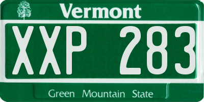 VT license plate XXP283