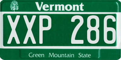 VT license plate XXP286