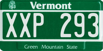 VT license plate XXP293