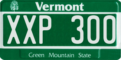 VT license plate XXP300