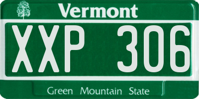 VT license plate XXP306
