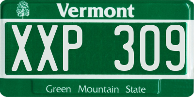 VT license plate XXP309