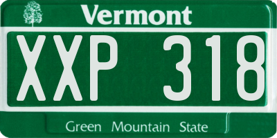 VT license plate XXP318