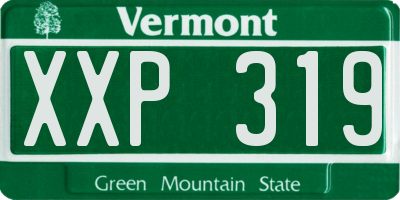 VT license plate XXP319
