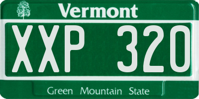 VT license plate XXP320