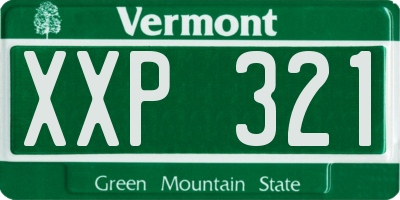 VT license plate XXP321