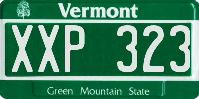 VT license plate XXP323
