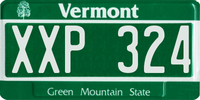 VT license plate XXP324