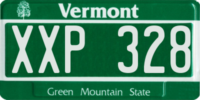 VT license plate XXP328