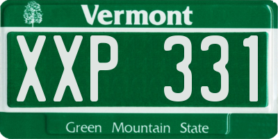VT license plate XXP331
