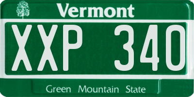 VT license plate XXP340