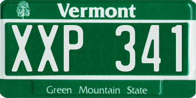 VT license plate XXP341
