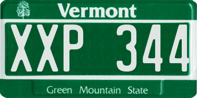 VT license plate XXP344