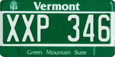 VT license plate XXP346
