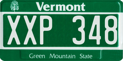 VT license plate XXP348