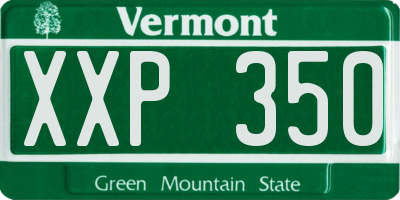 VT license plate XXP350