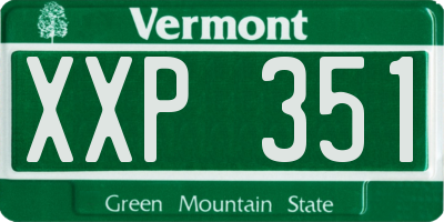 VT license plate XXP351