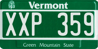 VT license plate XXP359