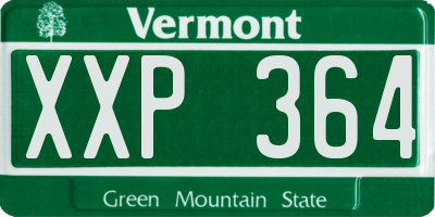 VT license plate XXP364